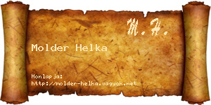 Molder Helka névjegykártya